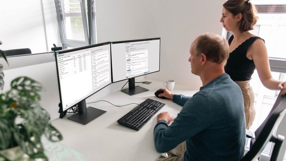 Darstellung der mint Lesion Research Suite Benutzeroberfläche mit Template Designer