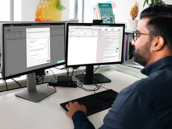 CRA requesting a radiology read using mint Lesion Clinical Trial Request Portal