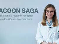 Image of Dr. Madelaine Hettler during interview on RACOON-SAGA: interdisciplinary project using MRI parameters (ADC) and clinical data to improve therapy decisions in sarcomas.