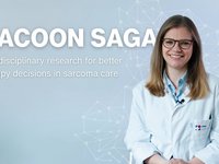 Image of Dr. Madelaine Hettler during interview on RACOON-SAGA: interdisciplinary project using MRI parameters (ADC) and clinical data to improve therapy decisions in sarcomas.